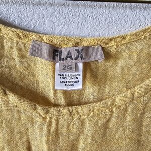 Flax Linen Boxy tank size 2G golden yellow